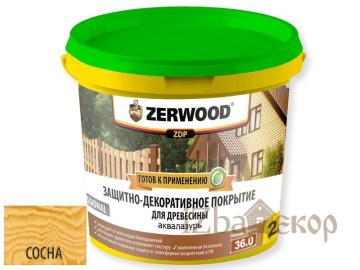Защитно-декоративное покрытие ZERWOOD ZDP аквалазурь сосна 2,5кг \4