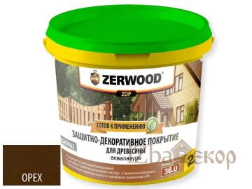 Защитно-декоративное покрытие ZERWOOD ZDP аквалазурь орех 2,5кг \4