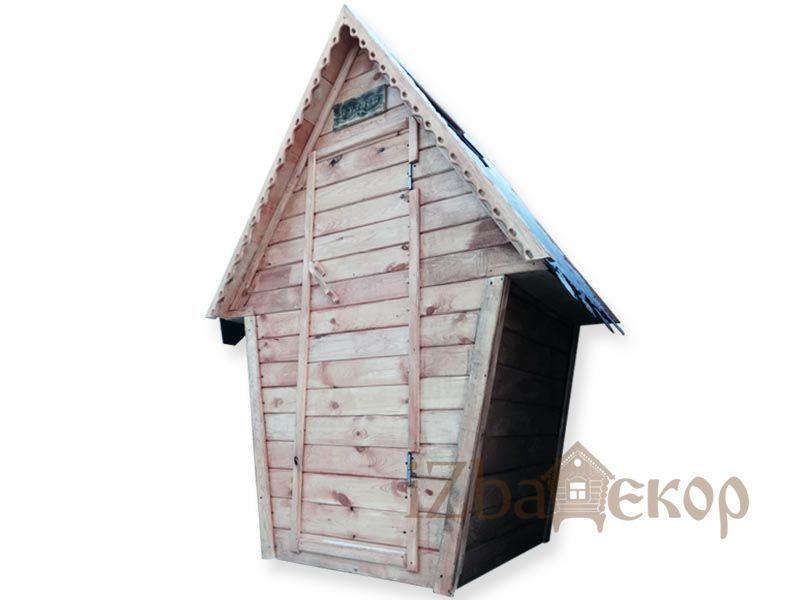 Туалет деревянный из массива "Домик" арт.139